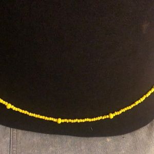 Oh yellow belly bead necklace